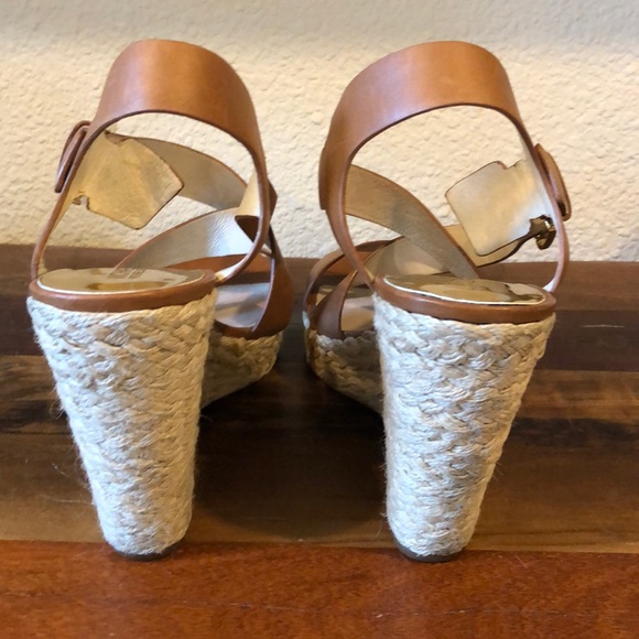 Michael Kors saddle brown leather espadrilles - Picture 3 of 7